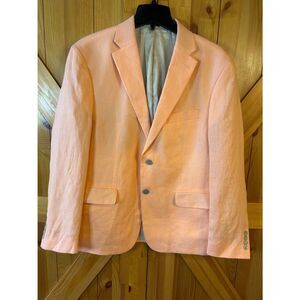 Lauren Ralph Lauren Mens Peach UltraFlex Linen Blazer Size 42S NWT (5062)